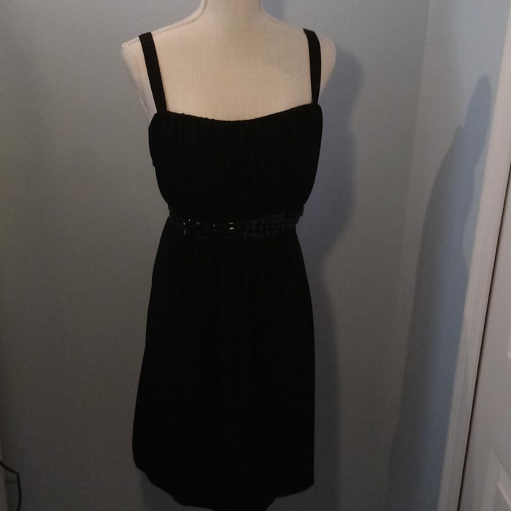 Knee length black dress